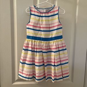 Marks & Spencer M&S Kids Dress Ivory Mix Striped Girls Size 3-4 NWT